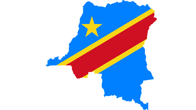 Map outline and flag of the Democratic Republic of the Congo (DRC), emphasizing its position as the newest member of the East African Community (EAC).