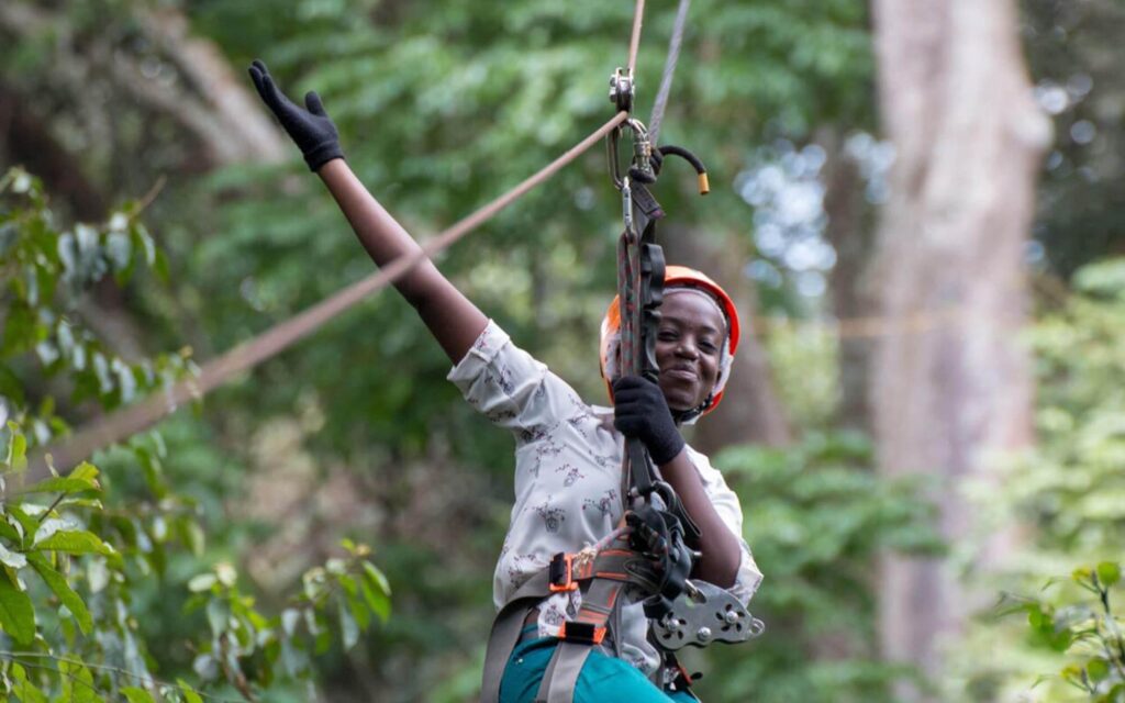Zip lining in Mabira Forest Uganda